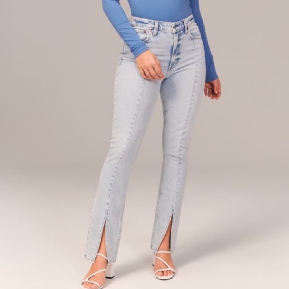 Abercrombie & Fitch High Rise Skinny jeans with vent hem
